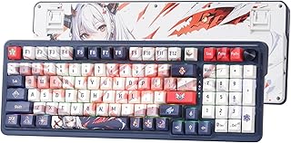 Redragon K686 Pro SE 98 Touches Gasket RGB Clavier de Jeu mécanique 3 Modes avec Socle échangeable à Chaud contrôle spécial par Bouton Rotatif et Coussinets amortissants du Bruit Interrupteur US Layo
