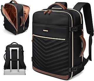 Sacs à Dos Pour Ordinateur Portable pour 17.3 Pouce Sac Cabine Avion Sac a Dos Feminin Casual Daypacks Sac à dos deLoisir Voyage Travail,Noir