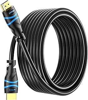 BlueRigger Câble HDMI 4K 9 m (4K 30 Hz, HDR10, HDCP2.3, haute vitesse 18 Gbit/s, certifié CL3 intégré, eARC) – Compatible avec PS5, Xbox, Roku, Apple TV, HDTV, Blu-ray, PC, TV Stick, Nintendo Switch