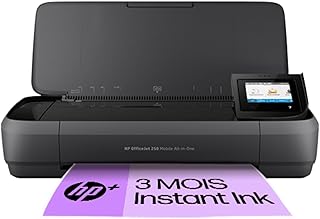 HP OfficeJet 250 Imprimante Tout-en-Un Portable, Fonction Impression, Copie, Numérisation jusqu'à 600 dpi, Wi-Fi et USB, Noire