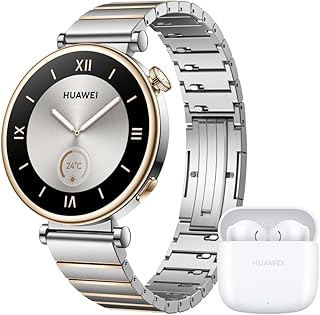 HUAWEI Watch GT 4 Montre Connectée Femme Jusqu'à 14 Jours d'autonomie - Compatible avec iOS et Android - Suivi de la fréquence Cardiaque - Montre Sport, SpO2 et GPS - 41MM Argent Version FR
