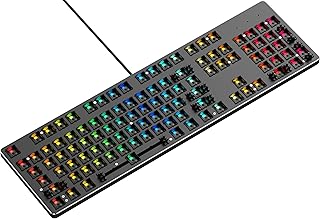 GLORIOUS Gaming GMMK Full Size 100%, Barebones (Cadre Uniquement) - Clavier de Jeu mécanique, RGB par Touche, Hot-swappable et Personnalisable - Disposition américaine/ANSI - Noir