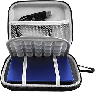 Lacdo Housse de Protection pour Disque Dur Externe Portable Compatible Seagate Game Drive for PS4 / Xbox, Seagate Portable, Seagate Expansion HDD 1To 2To 3To 4To 5To 2,5" Étui Antichoc Pochette, Nior