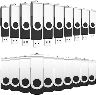 ABLAZE – Lot de 20 clés USB 2.0 de qualité supérieure de 4 Go avec dragonne, clé USB 2.0 de qualité supérieure 4 Go avec clé USB 2.0 (lot de 20, noir)