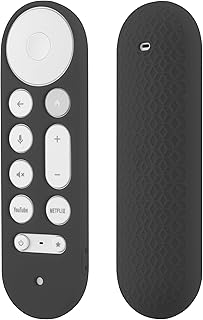 LEFXMOPHY Coque de protection en silicone pour télécommande Google TV Streamer 4K 2024 - Noir