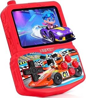 Console de jeu portable pour enfants avec luminosité réglable et support intégré – 220 jeux rétro préchargés, écran IPS de 3,5", lecteur portable Plug & Play, sans WiFi/publicité, idéale pour les