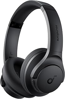 Soundcore Q20i Casque Bluetooth sans Fil reducteur de Bruit Hybride Active by Anker, Casque Over Ear, jusqu'à 40H d'autonomie en Mode ANC, Hi-Res Audio, Basses Profondes,Personnalisation Via App Noir