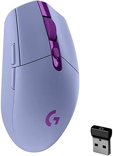 Logitech G305 Souris Gamer sans Fil, Capteur Gaming Hero, 12000 PPP, Ultra-Léger, 6 Boutons Programmables, Batterie Longue Durée, Mémoire Intégrée, Compatible avec PC/Mac - Version Allemande - Lila