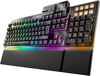TECURS Clavier Gaming Mécanique- 75% ISO-FR sans Fil Hot-Swap, Gasket Mount, RGB, MK209 Clavier Gamer AZERTY avec Knob, Tri Mode Keyboard TKL, PBT Keycaps, Son Creamy, Red Switch pour PC/Mac/PS4/PS5