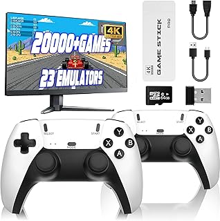 JKV Consoles de jeu portables – 520 jeux vidéo classiques rétro, batterie rechargeable 1020 mAh, écran HD de 2,8", mini lecteur de poche d'arcade portable, support TV, cadeau pour enfants et adultes