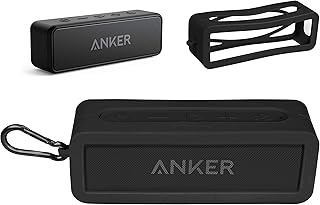 Alltravel Coque en Silicone personnalisée pour Haut-Parleur Bluetooth Portable Anker Soundcore 2, SoundCore 2 12 W, Protection complète Contre Les Chocs, secousses et Chutes, Rend Le Haut-Parleur