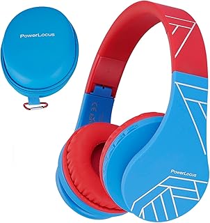 iClever Casque Audio Enfants Bluetooth, Casque Pour Enfant sans Fil avec lumières LED, limitation du Volume 74/85dBA, 43 Heures de Lecture, Son stéréo, Type C, Bluetooth 5.3 pour Tablette/Voyage, Bleu