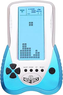 Console de Jeu rétro Grand écran en Brique 9999 en 1 Réservoir/Course/tir Jeu de Puzzle décontracté Difficulté et Vitesse réglables Petites et faciles à Transporter Meilleurs Cadeaux (Rose)