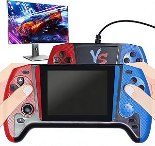 Console de jeu portable – Système de jeu portable rétro avec 500 jeux classiques intégrés, écran LCD de 3,5", batterie rechargeable, sortie TV et manette de jeu externe pour s'amuser à 2 joueurs, pour