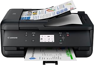 Canon PIXMA TR7650 Imprimante Multifonction A4 WiFi - Imprimante Jet d’Encre Couleur 4 en 1 (Scanner, copieur, imprimante sans Fil, fax, ADF, WiFi, LCD,), Blanc