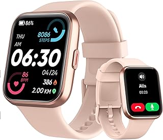 Montre Connectée Femme Homme, 2" Pouce HD avec Appel Bluetooth Smartwatch 100+ Sportifs,SpO2 Moniteur de Sommeil Cardiofréquencemètre -Argenté