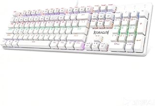 Redragon Clavier mécanique Gaming blanc - K630 RGB Dragonborn - Interrupteurs rouges - Clavier 60 % Câble USB type amovible