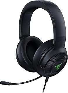 Razer Kraken V3 X Casque de Gaming : Son Surround 7.1 - Pilotes Triforce 40 mm - Micro cardioïde Pliable HyperClear - Éclairage Chroma RVB - pour PC - Noir Classique
