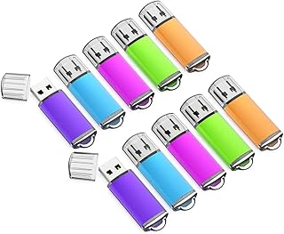 K&ZZ Lot de 10 clés USB 2.0 16 Go Multicolore