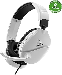 Turtle Beach Recon 70 Console Blanche Casque de gaming multiplateforme pour Xbox Series X ou S et PS5, PS4, PS4 Pro, PC et Appareils Mobiles avec prise 3,5 mm