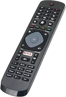 VINABTY Remplacement de la télécommande Convient Philips 6000 6500 Series 4K UHD LED Smart TV 65PUS6262 50PUS6262 55PUS6272/05 50PUS6272 55PUS6272 50PUS6503/12 43PUS6503 50PUS6503 55PUS6503 65PUS6503