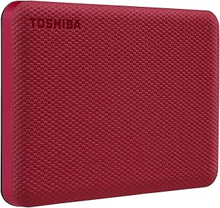 Toshiba Canvio Advance HDTCA10XR3AA Disque dur externe portable USB 3.0 Rouge 1 To
