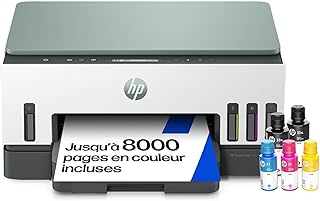 HP Smart Tank 7007, Imprimante Multifonction Jet d’Encre Couleur, A4, Wi-FI, Impression Recto-Verso Automatique, Numérisation et Copie, Jusqu’à 3 Ans d’Encre Inclus, Blanche