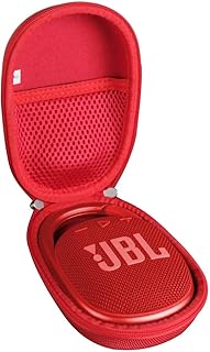 Hermitshell Étui de Transport Rigide pour Mini Haut-Parleur Bluetooth Portable JBL Clip 4/JBL Clip 5 (Rouge)