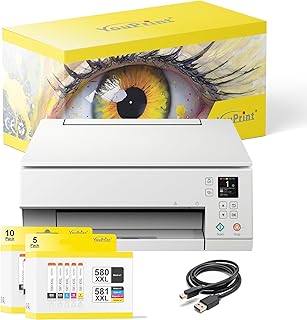 Canon PIXMA TS7450i Imprimante Multifonction Couleur Tout-en-Un - Imprimante Wi-FI, Chargeur Automatique de Documents, Impression Multimédia Créative - Imprimante Couleur Polyvalente