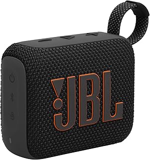 JBL GO 4, Enceinte Bluetooth ultra-portable, son JBL Pro, basses percutantes, 7 heures d'autonomie, fonction Playtime Boost, résistante à l'eau et à la poussière IP67, en noir
