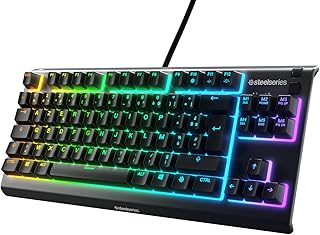 SteelSeries Apex 3 TKL RVB Clavier gaming - Facteur de forme esports compact sans pavé numérique - Illumination RVB à 8 zones - Agencement Français AZERTY