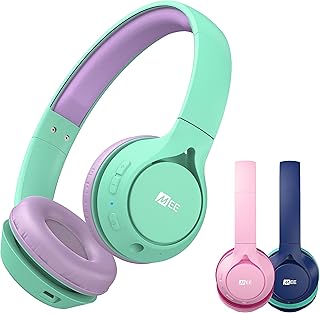 MEE audio KidJamz KJ45BT Casque d'écoute Bluetooth sans Fil pour Enfants avec limiteur de Volume et Microphone, Casque Supra-auriculaire réglable pour Apprentissage en Ligne/école/Voyage/Tablette