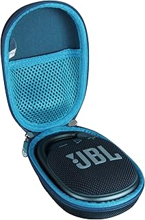 Hermitshell Étui de Transport Rigide pour Mini Haut-Parleur Bluetooth Portable JBL Clip 4/JBL Clip 5 (Bleu)