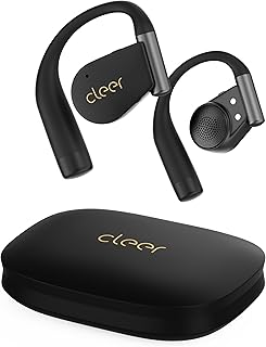 Cleer ARC 4 Plus Écouteurs ouverts Bluetooth sans fil avec audio Dolby et suivi de la tête, écouteurs tour d'oreille avec 34 heures d'autonomie, casque de sport étanche IPX7 pour entraînement