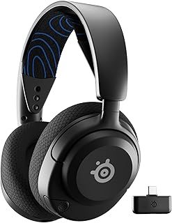 SteelSeries Arctis Nova 5P Casque Gaming PS5 Sans Fil - Haut-parleurs magnétiques néodyme - 100+ profils audio - Batterie 60h - 2,4GHz ou BT - Micro ClearCast Gen 2.X - Pour PS4/5, PC, Switch, Mobile