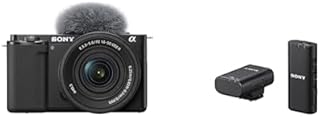 Sony ZV-E10K (APS-C) - Appareil Photo Hybride avec Objectif 16-50 mm f/3,5-5,6 II Power Zoom Kit + ECM-W2BT Microphone sans Fil Bluetooth pour Vidéo, Streaming et Vlogging