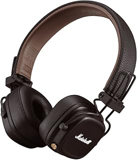 Marshall Major IV Bluetooth Casque Audio Écouteurs, sans fil, Pliable, 80Hrs Autonomie - Marron