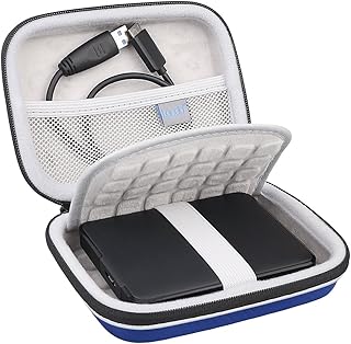 Lacdo Housse de Protection pour Disque Dur Externe Portable pour Seagate Game Drive pour PS4, Seagate Portable/Expansion, WD Elements/Black P10/My Passport 2,5" 1To 2To 3To 4To 5To HDD Antichoc, Nior