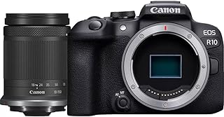 Canon EOS R10 Appareil Photo Hybride Format APS-C 242 Mpix Noir + Objectif RF-S 18-150mm F35-63 is STM Noir