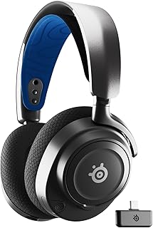 SteelSeries Arctis Nova 7P- Casque Gaming Sans Fil multiplateforme- Haut-parleurs magnétiques en néodyme- Bluetooth et 2.4GHz simultanés - Autonomie 38h- Micro ClearCast Gen2 IA- PS5,PC,Switch,Mobile